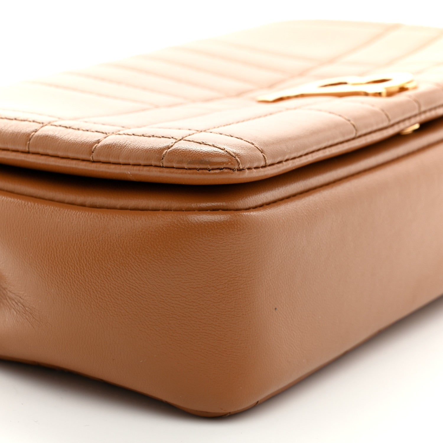 Burberry Lambskin Quilted Small Lola Bag Maple Brown 9 of 10