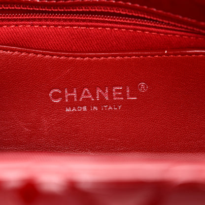 Chanel Patent Quilted Small Just Mademoiselle Bowling Bag Red 6 of 10