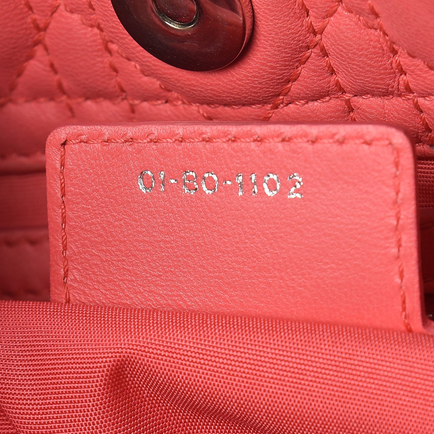 Lambskin Cannage Large Dior Soft Shopping Tote Coral