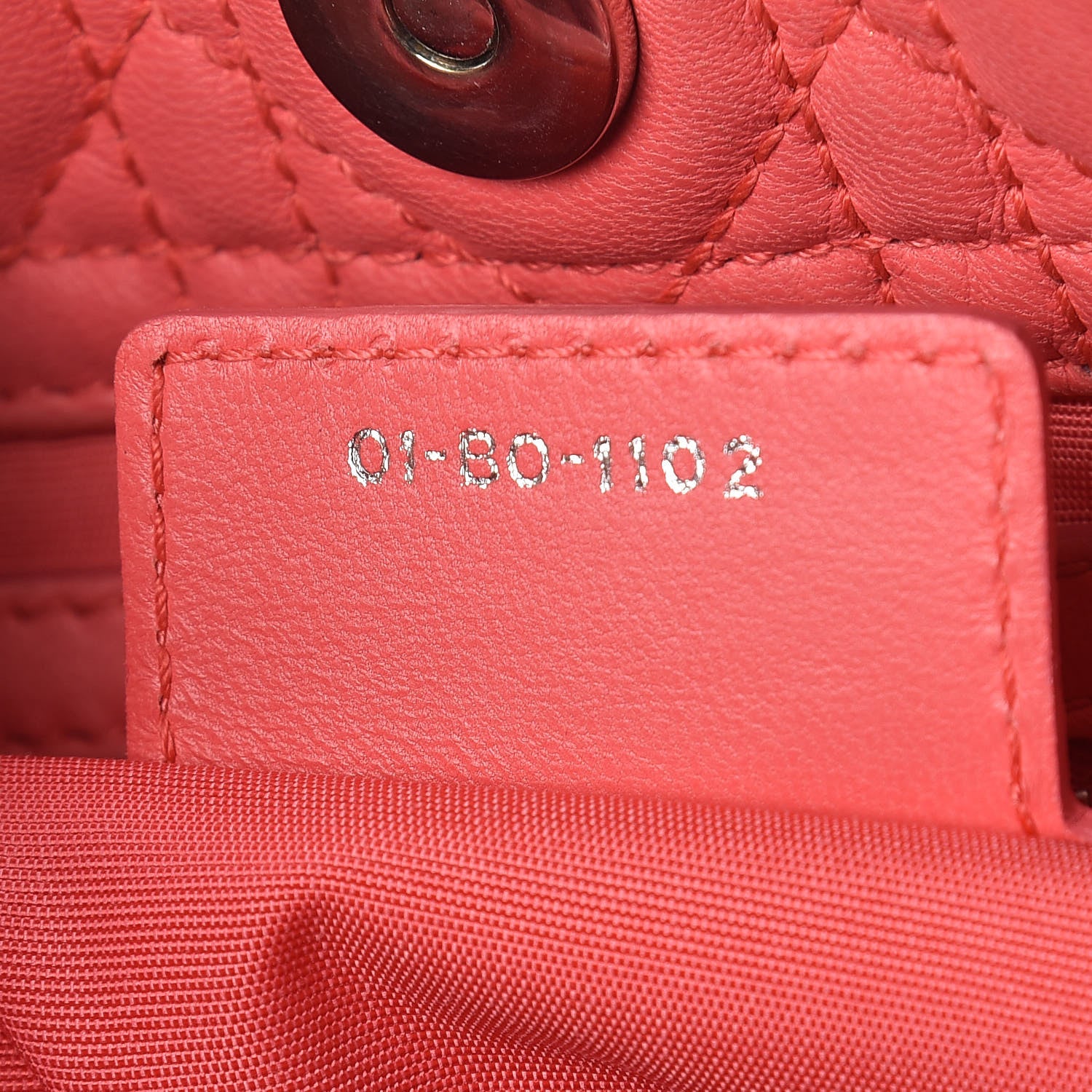 Christian Dior Lambskin Cannage Large Dior Soft Shopping Tote Coral 7 of 18