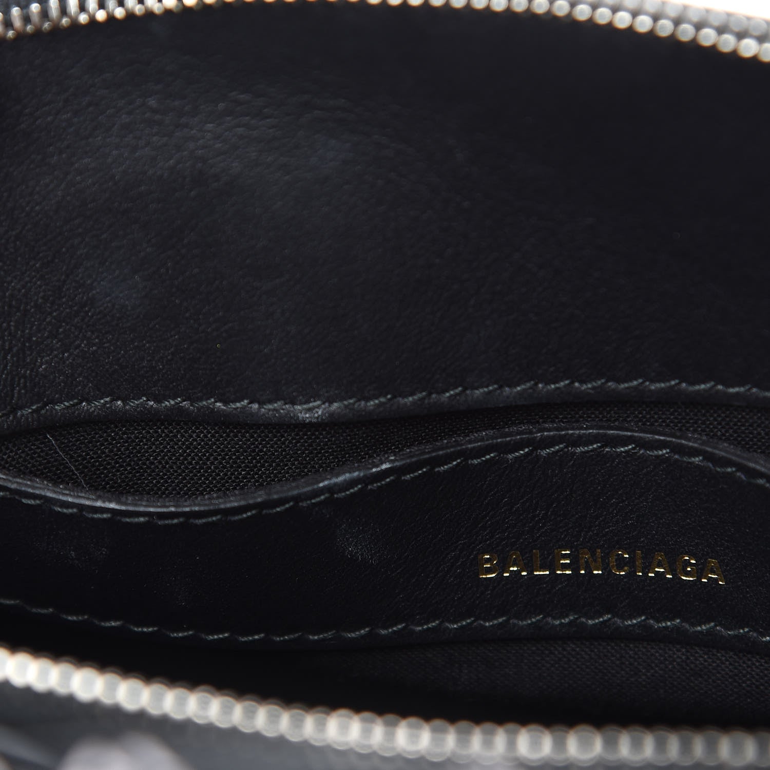 Balenciaga Calfskin Diagonal Allover Logo Print XXS Ville Top Handle Bag Black White 9 of 9