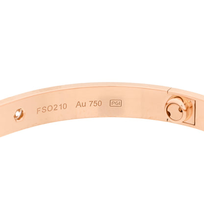 Cartier 18K Pink Gold 4 Diamond LOVE Bracelet 18 5 of 10