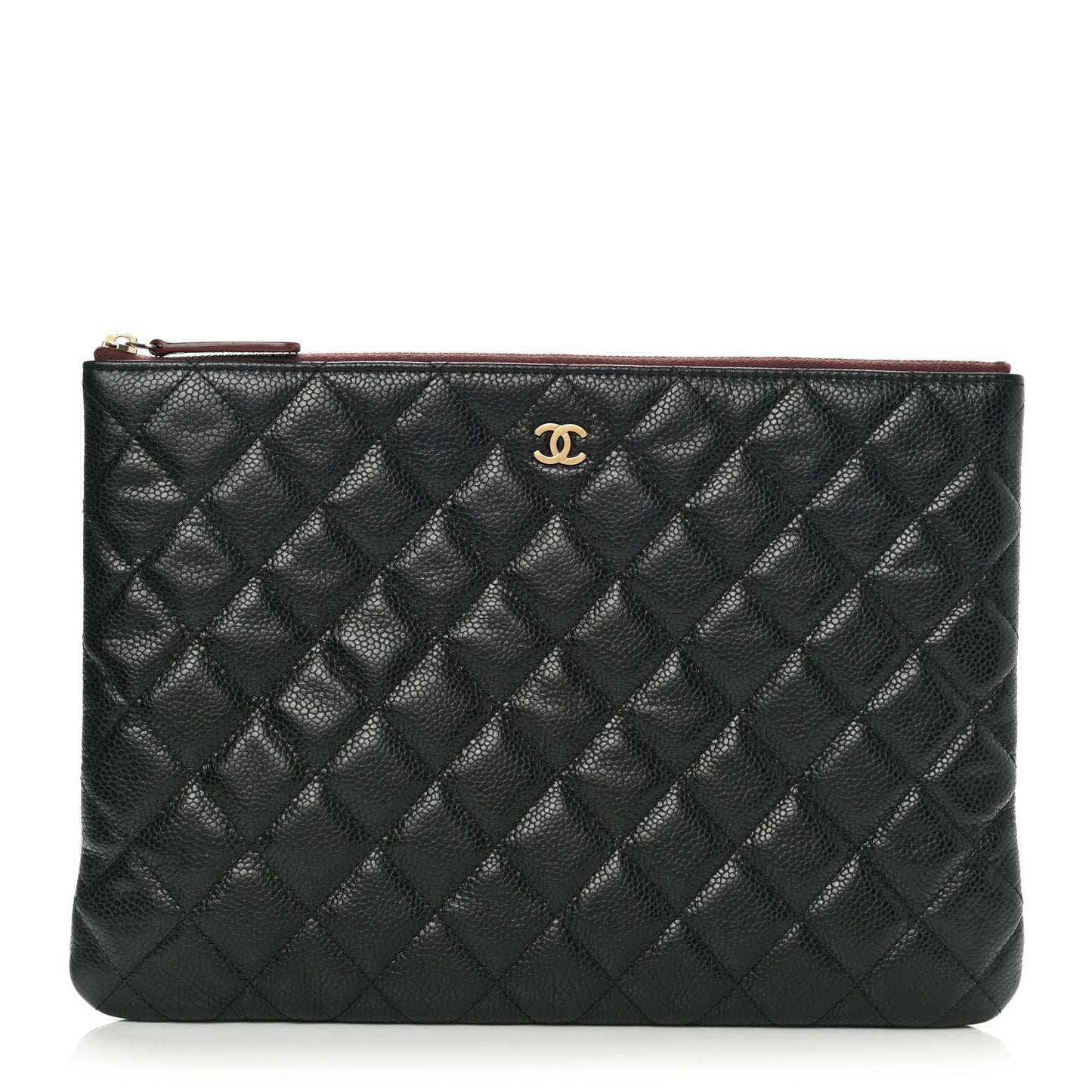 Caviar Quilted Medium Cosmetic Case Black