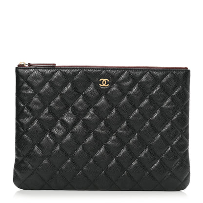 Chanel Caviar Quilted Medium Cosmetic Case Black 1 of 7
