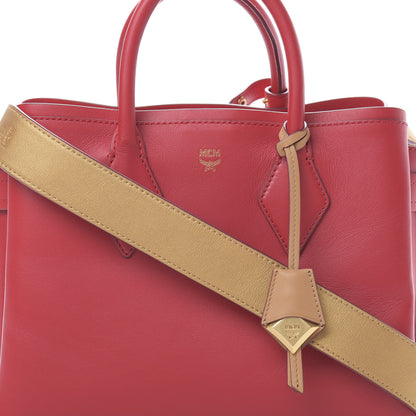 MCM Calfskin Medium Neo Park Avenue Milla Tote Ruby Red 8 of 10