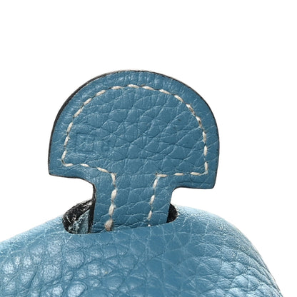 Hermes Taurillon Clemence Evelyne PM Blue Jean 7 of 11