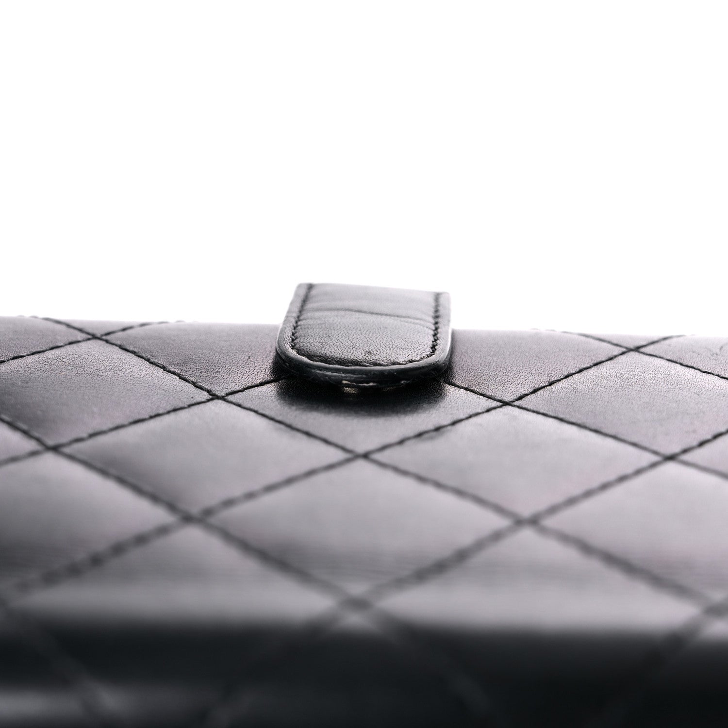 Chanel Calfskin Quilted Cambon Long Double Wallet Black 28 of 29