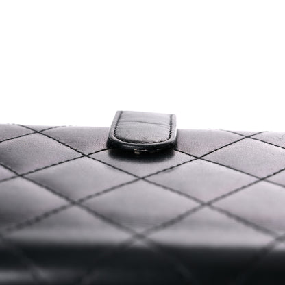 Chanel Calfskin Quilted Cambon Long Double Wallet Black 28 of 29