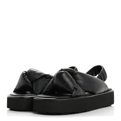 Miu Miu Padded Nappa Flatform Sandals 35 Black 4 of 9