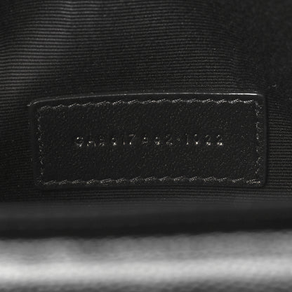 Saint Laurent Grain De Poudre Matelasse Chevron Monogram Envelope Clutch Black 7 of 7
