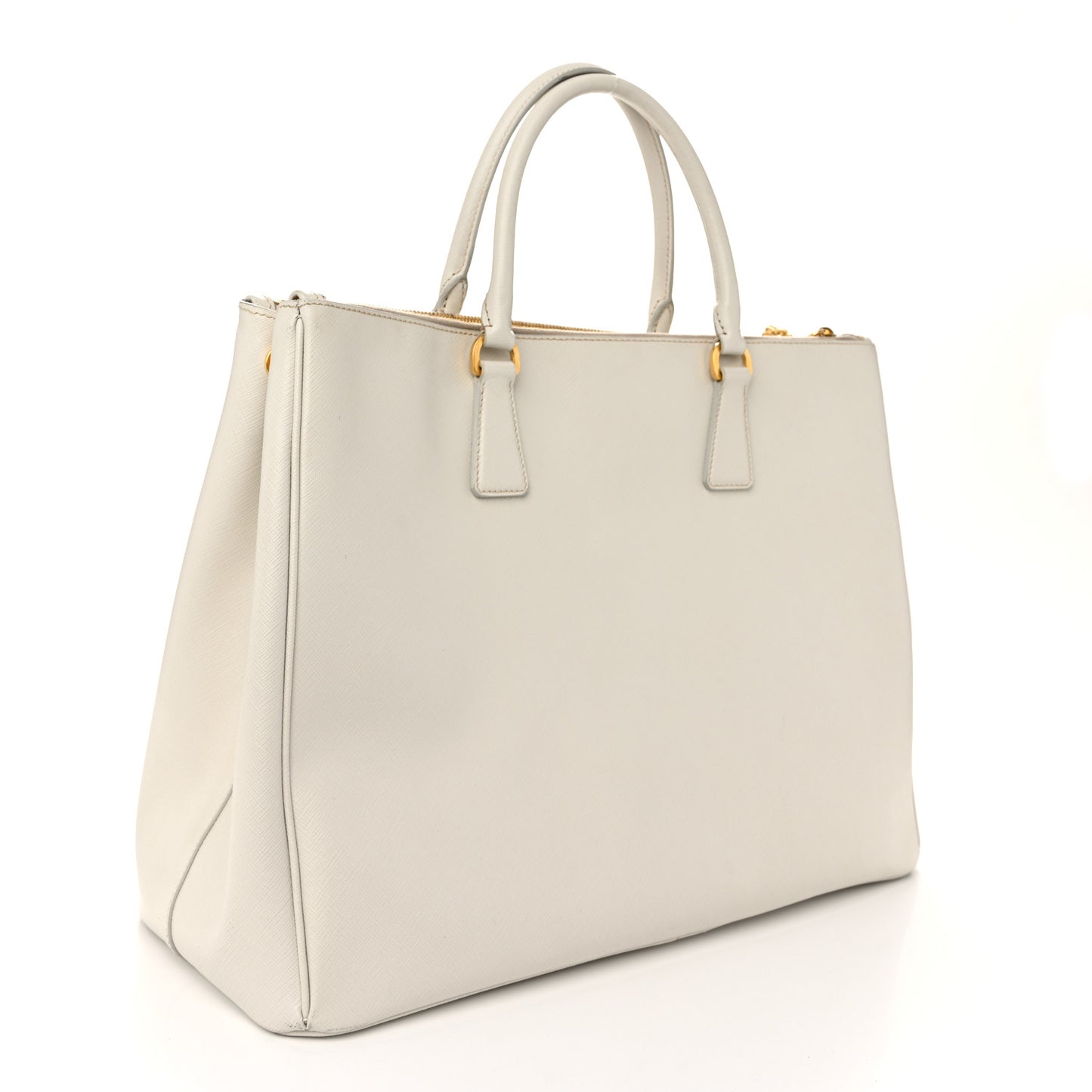 Saffiano Lux Extra Large Galleria Double Zip Tote Talco