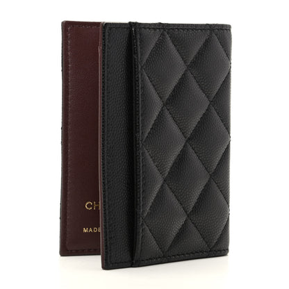 Chanel Caviar Quilted Card Holder Wallet Black 3 of 8