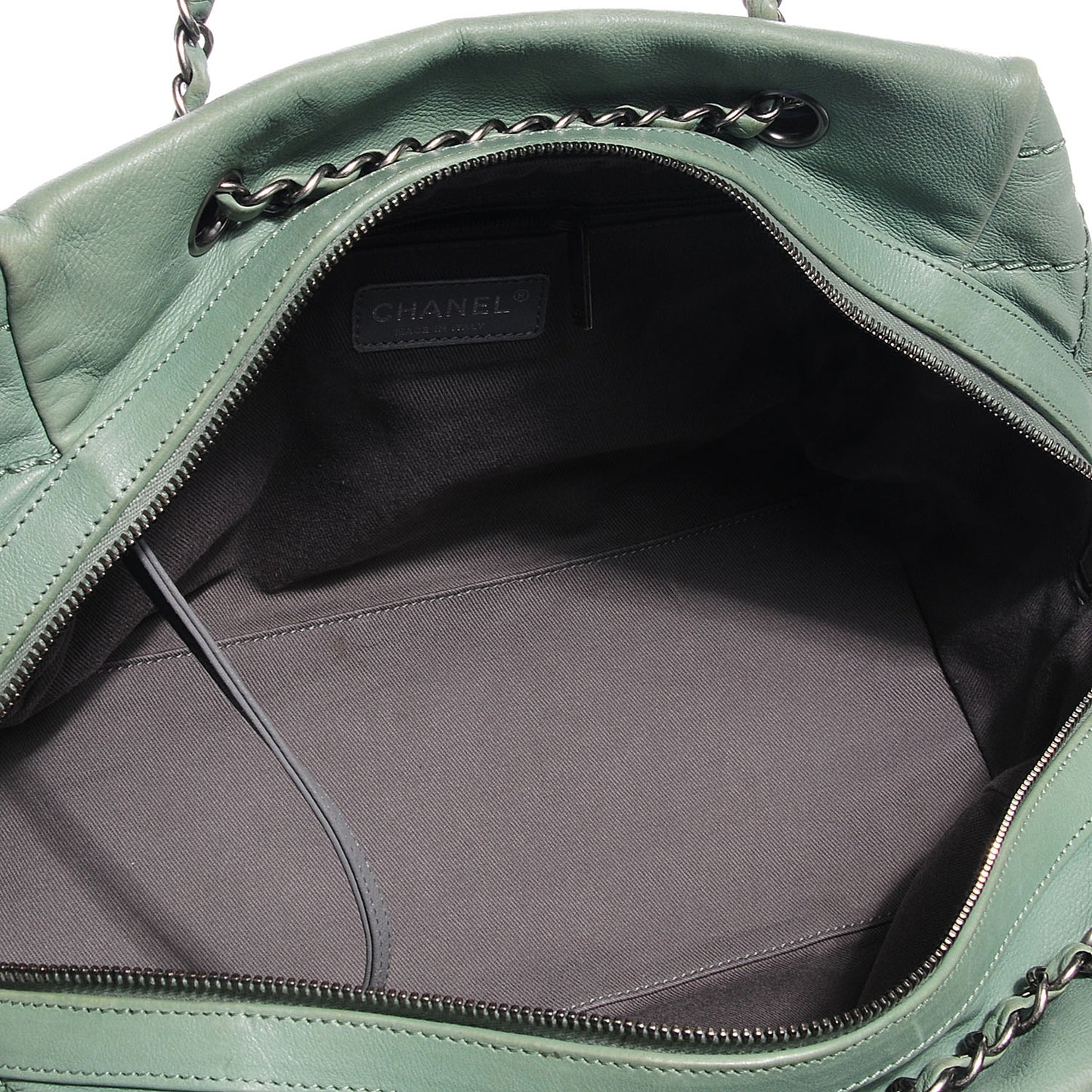 Calfskin Medium Stitch It Tote Green