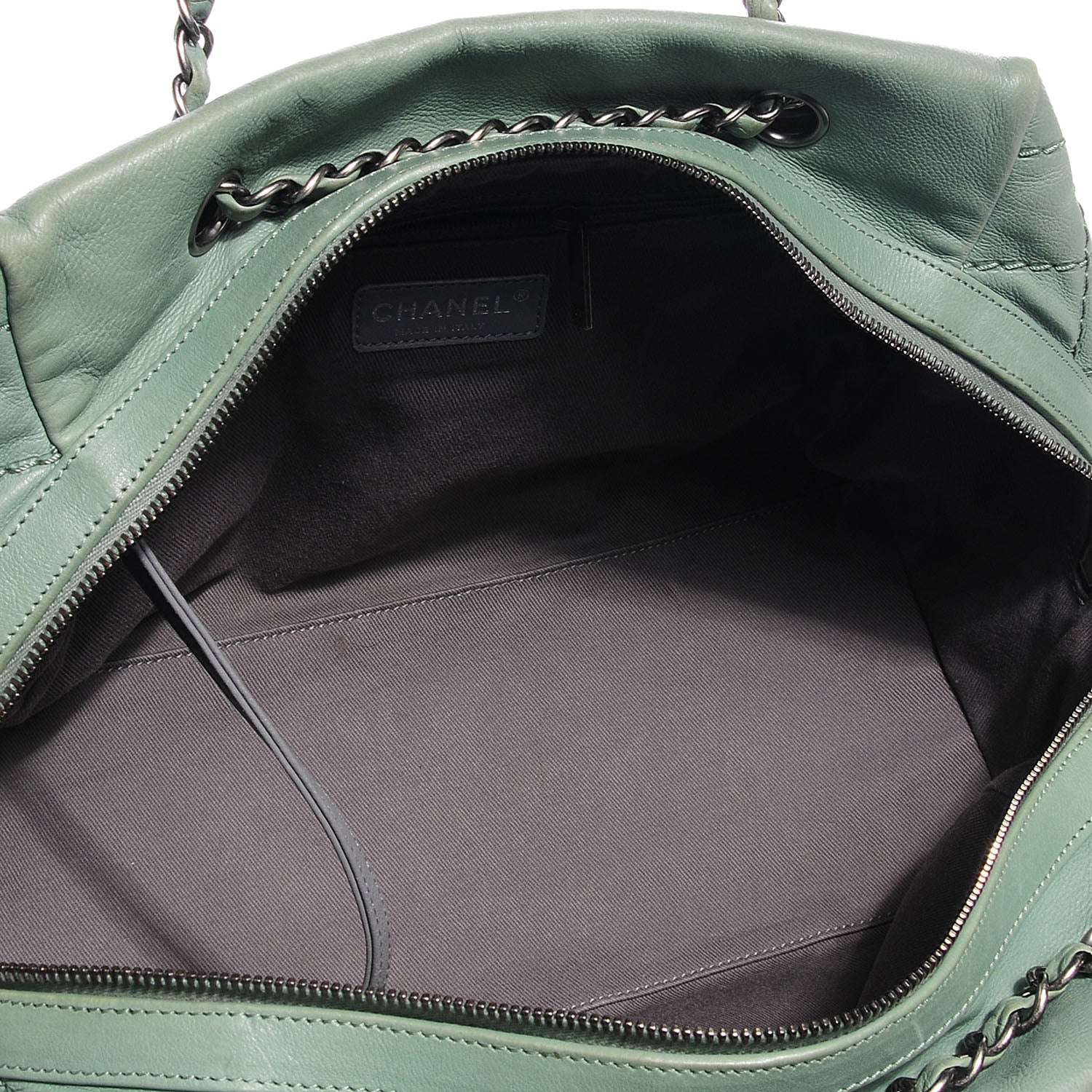 Chanel Calfskin Medium Stitch It Tote Green 5 of 7