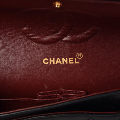 Chanel Lambskin Quilted Medium Double Flap Black 7 of 9