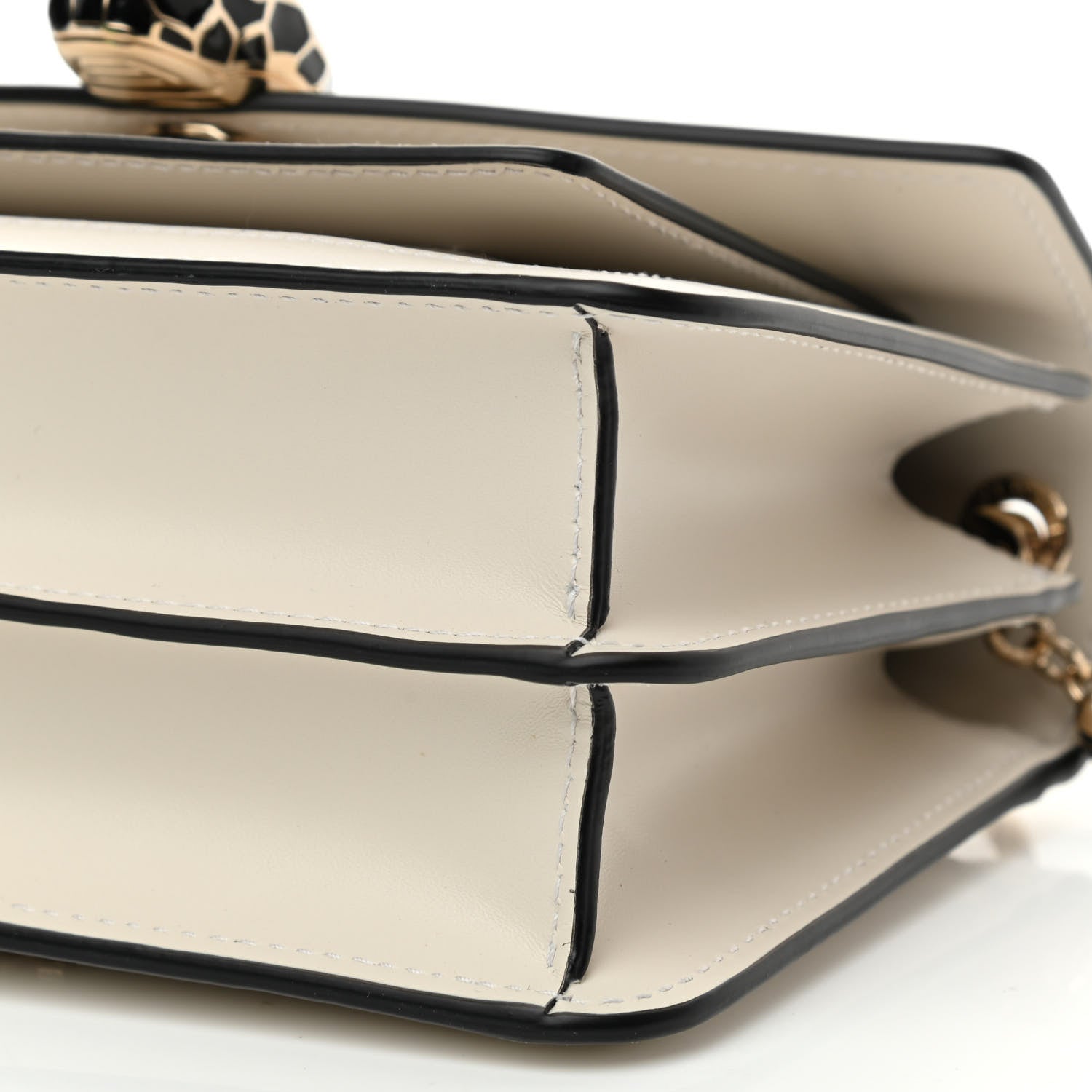 Bulgari Calfskin Serpenti Forever Small Crossbody Bag White Agate 9 of 9