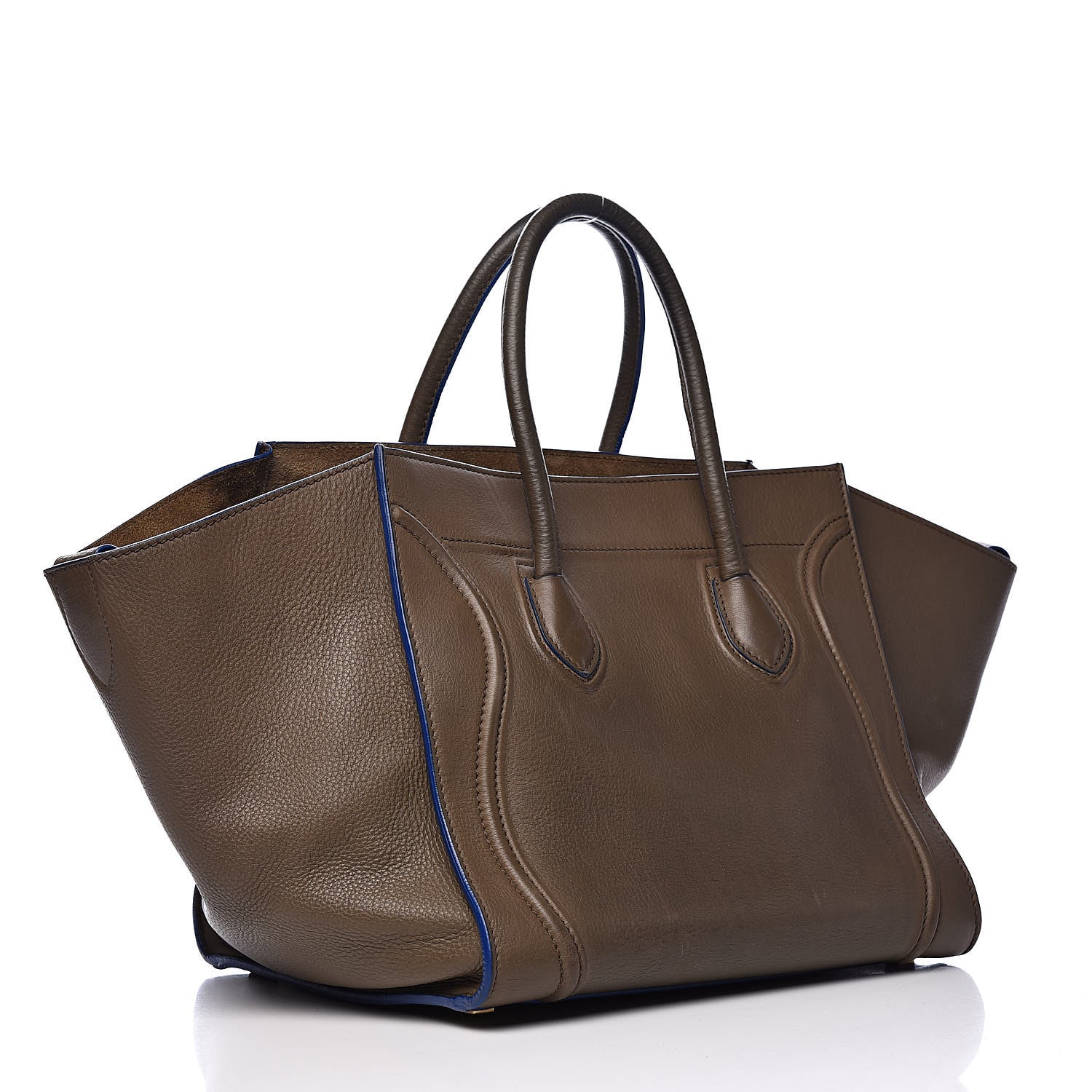 Celine Baby Grained Calfskin Medium Phantom Luggage Khaki 3 of 19