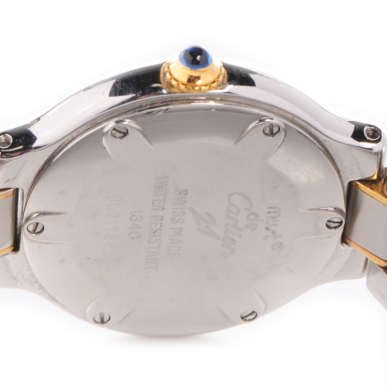 Cartier Stainless Steel 18K Yellow Gold 28mm Must De 21 Quartz Watch 4 of 6