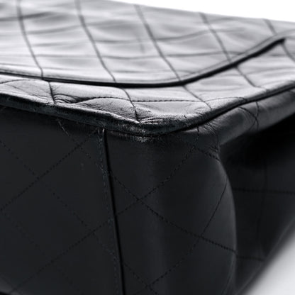 Chanel Lambskin Quilted XL Jumbo Single Flap Black 12 of 17