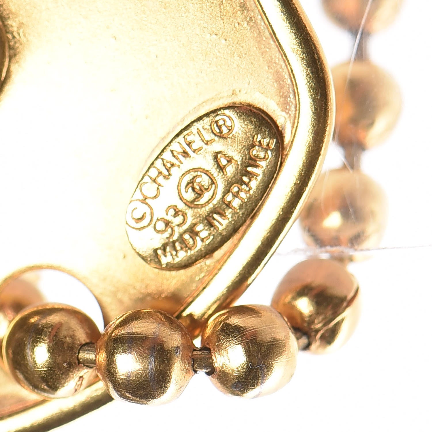 Chanel Dog Tag Charm Necklace Gold 4 of 4