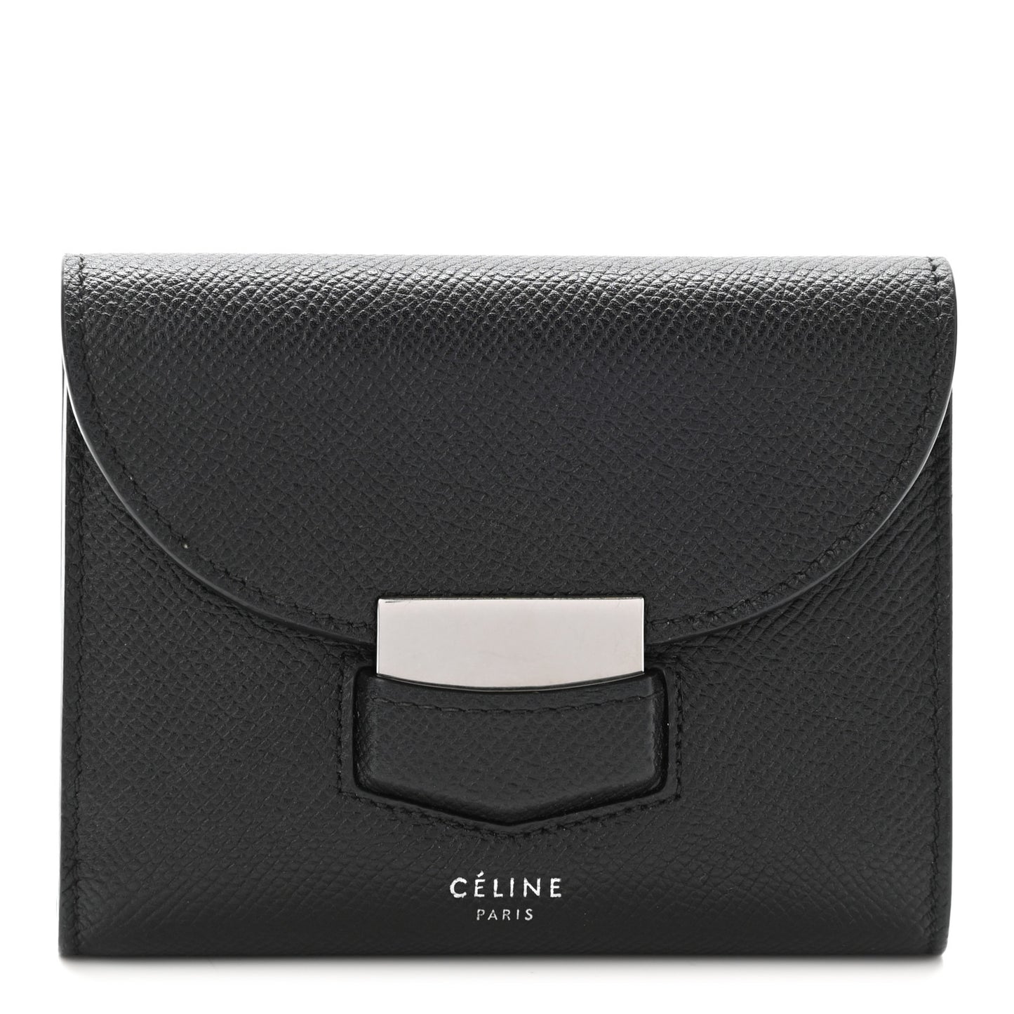 Grained Calfskin Small Trotteur Multifunction Wallet Black