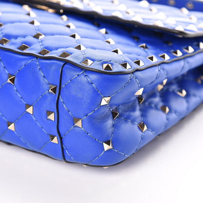Valentino Garavani Nappa Medium Rockstud Spike Shoulder Bag Acid Blue 10 of 10