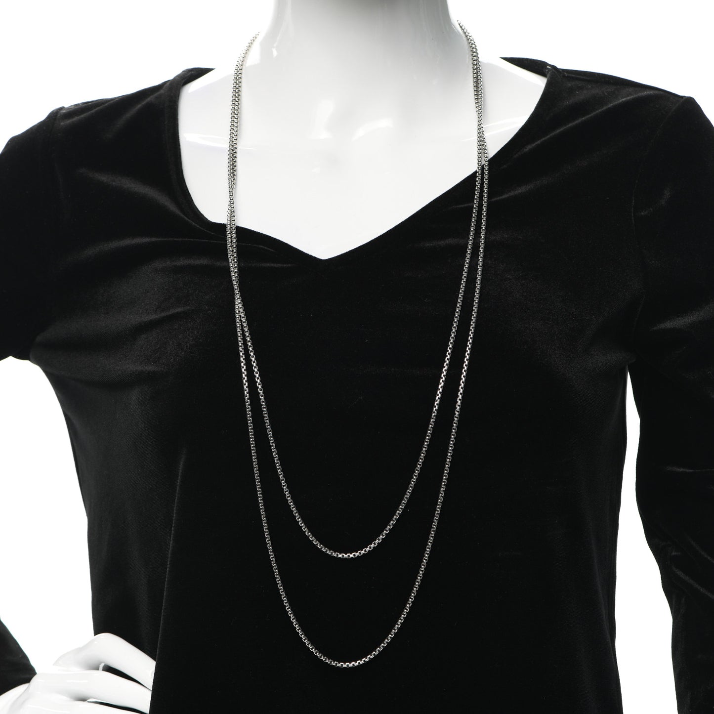 Sterling Silver 14K Yellow Gold 2.7mm Box Chain Necklace 72"