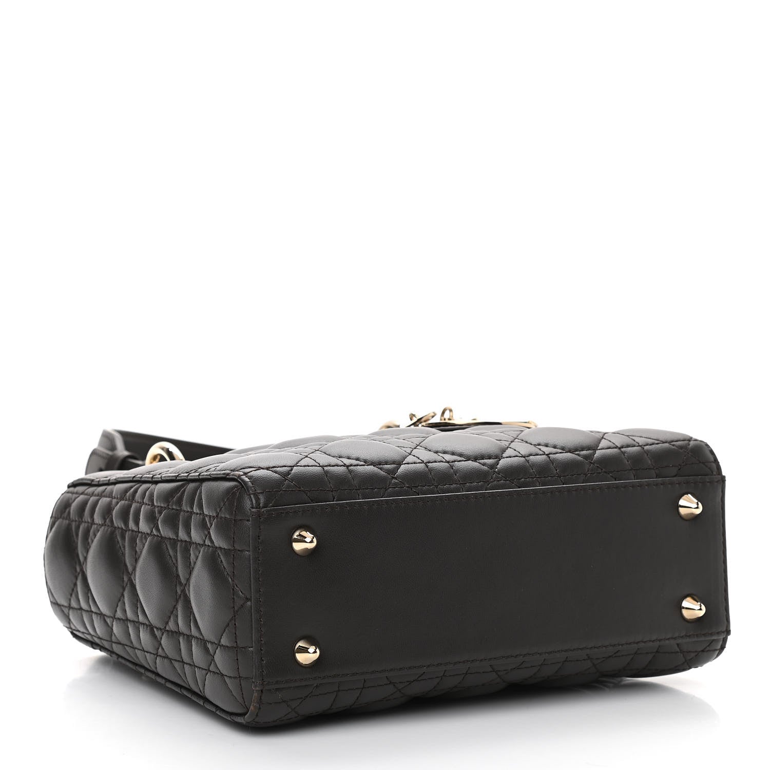 Christian Dior Lambskin Cannage Small Lucky Badges My Lady Dior Dark Grey 4 of 11