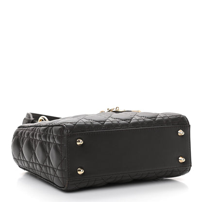 Christian Dior Lambskin Cannage Small Lucky Badges My Lady Dior Dark Grey 4 of 11
