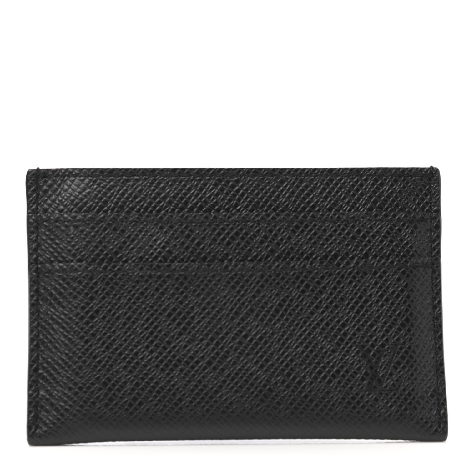 Louis Vuitton Taiga Double Card Holder Black 1 of 6
