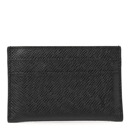 Louis Vuitton Taiga Double Card Holder Black 1 of 6