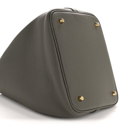 Hermes Taurillon Clemence Picotin Lock 22 MM Etain 9 of 12
