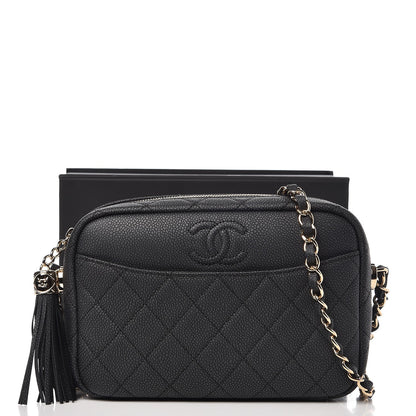 Chanel Caviar Quilted Coco Tassel Camera Case Black 8 of 8