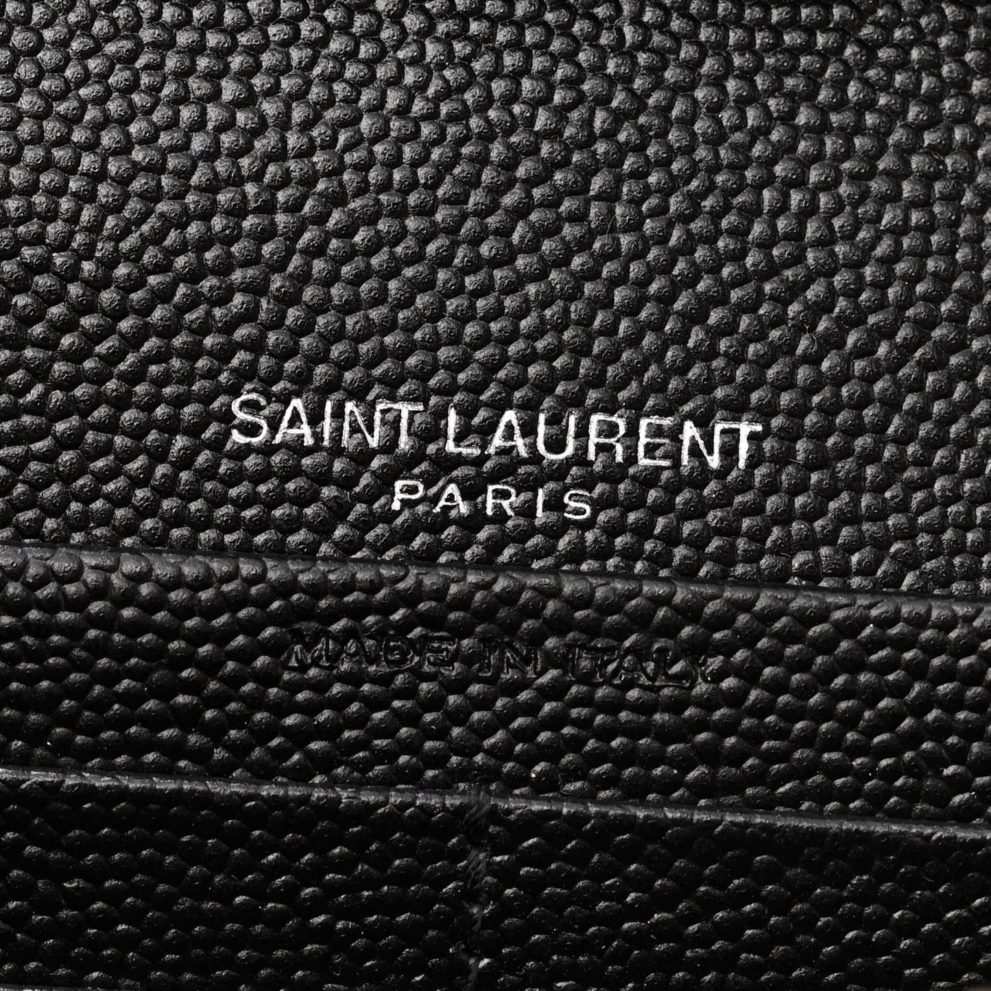 Grain De Poudre Matelasse Chevron Monogram Chain Wallet Black