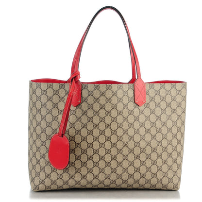 Gucci GG Supreme Monogram Medium Reversible Tote Beige Red 1 of 7