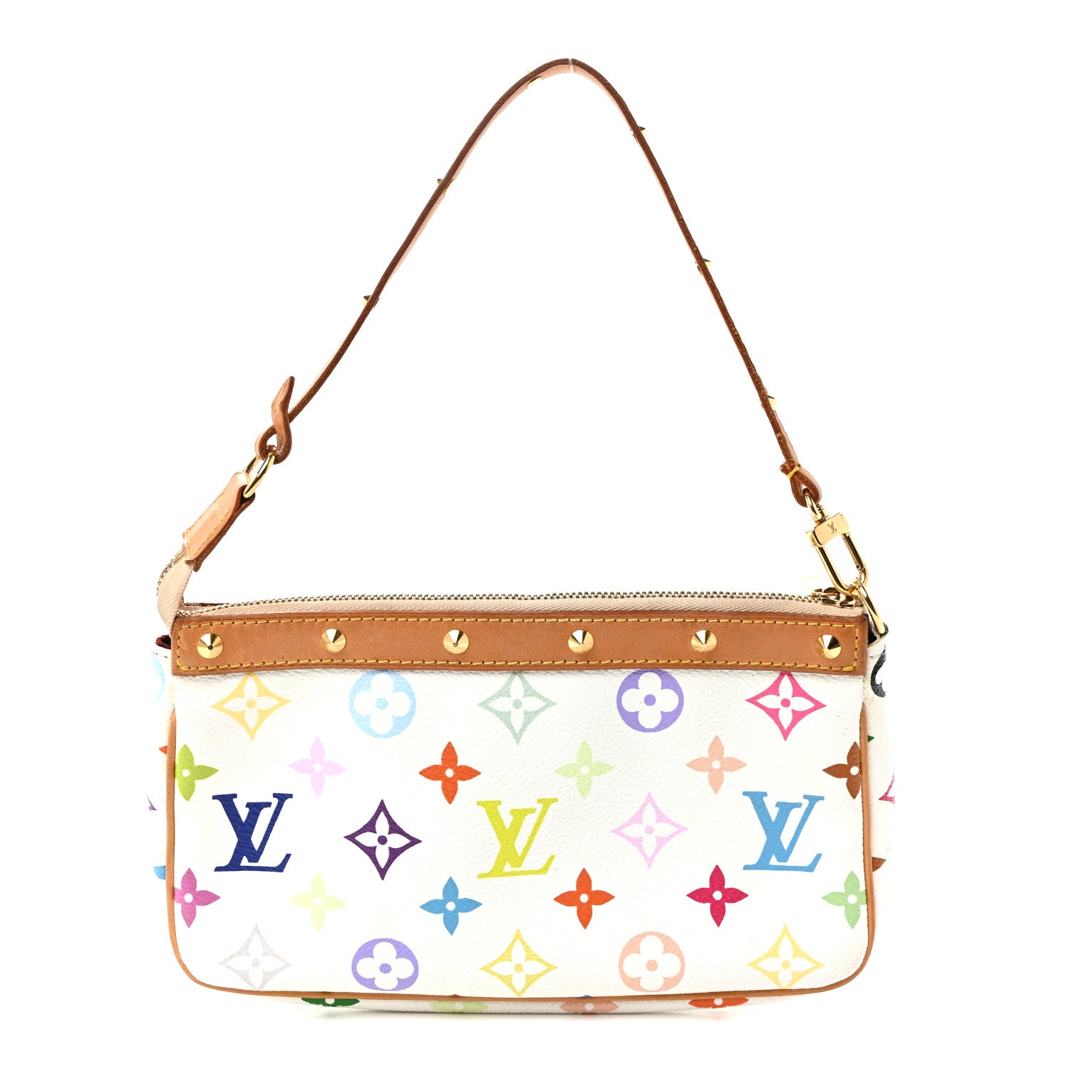 Louis Vuitton Monogram Multicolor Pochette Accessories White 1 of 11