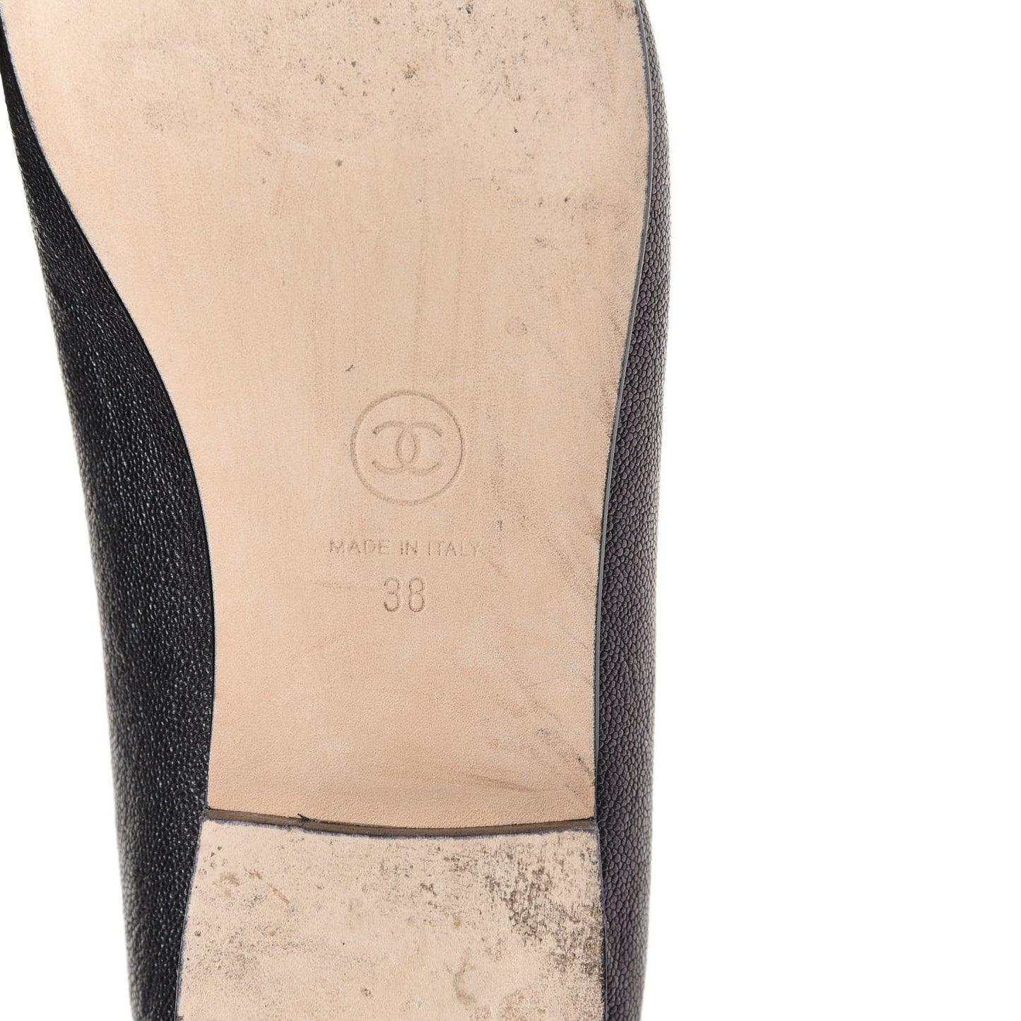 Caviar CC Cap Toe Ballerina Flats 38 Black