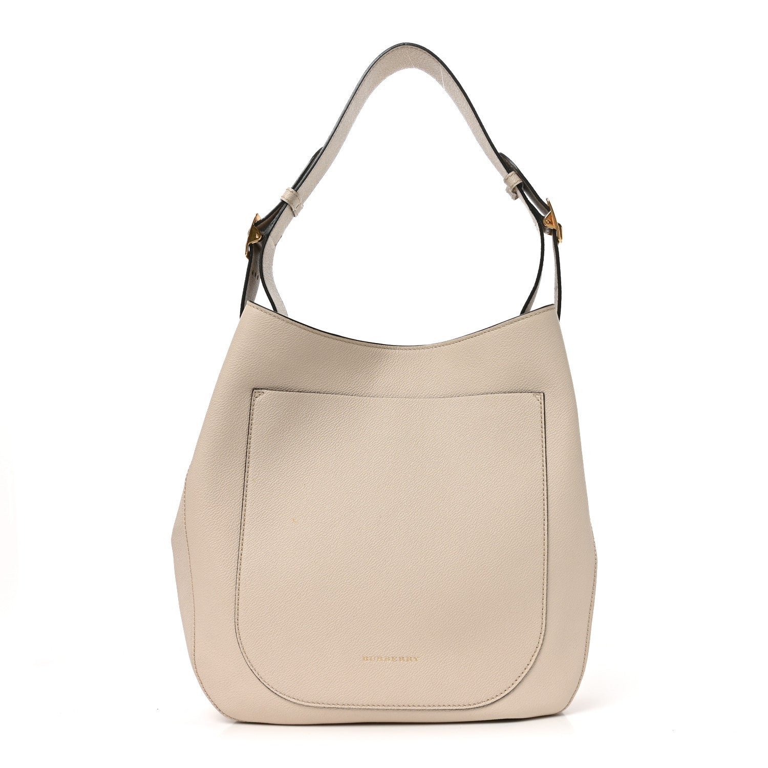 Burberry Grainy Calfskin Small Elmstone Hobo Limestone 1 of 9