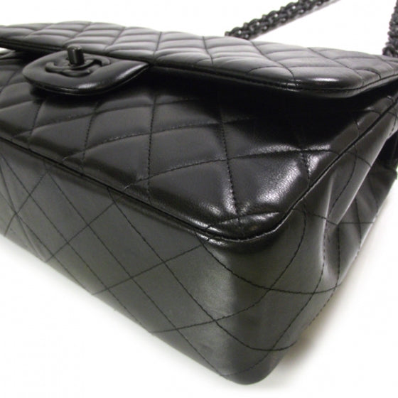 Chanel Lambskin Quilted Jumbo Flap Black BHW 11P 5 of 12