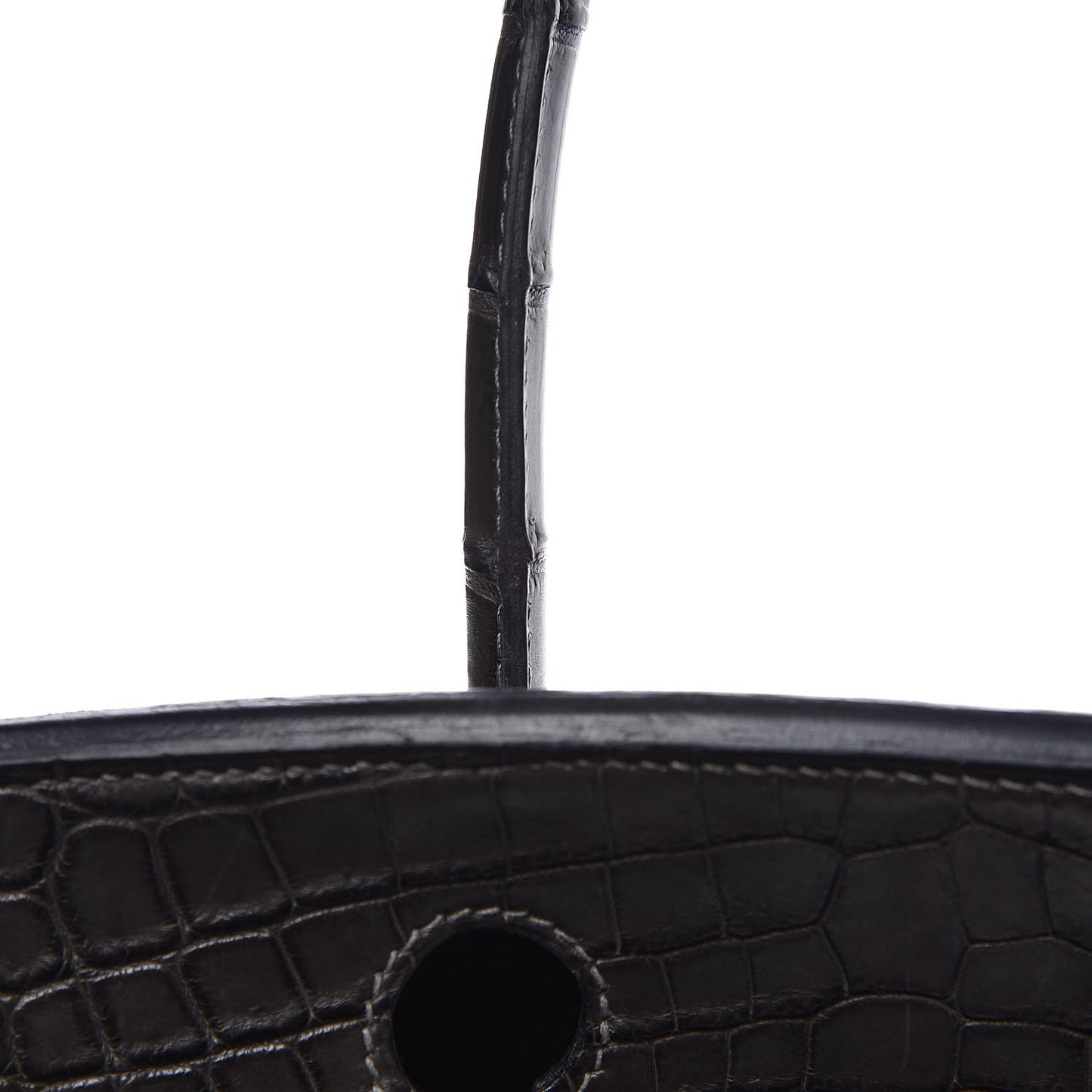 Matte Niloticus Crocodile Birkin 30 Gris Elephant