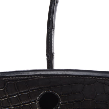 Hermes Matte Niloticus Crocodile Birkin 30 Gris Elephant 30 of 45