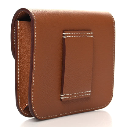 Hermes Evercolor Constance Slim Wallet Gold 4 of 10