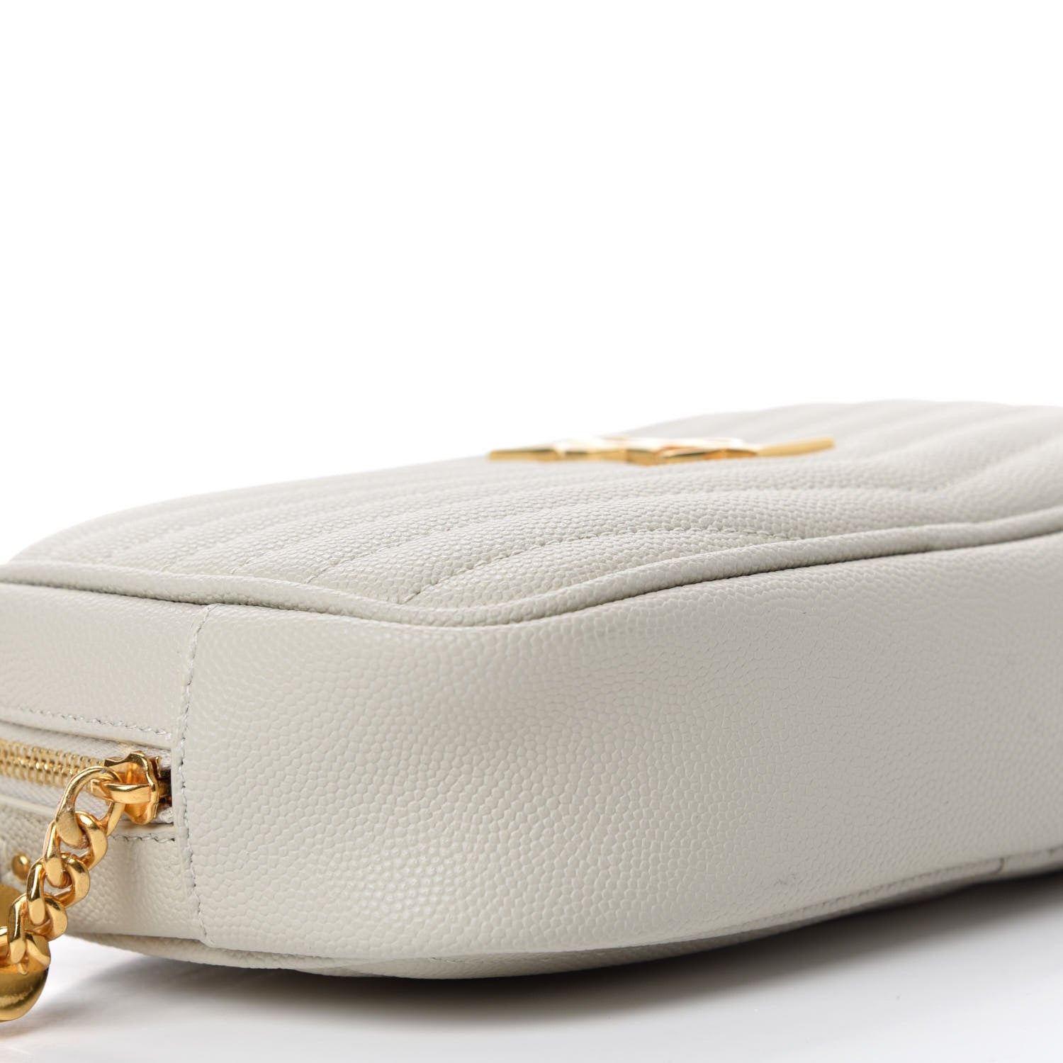 Saint Laurent Grain De Poudre Matelasse Monogram Mini Lou Camera Bag Crema Soft 6 of 11