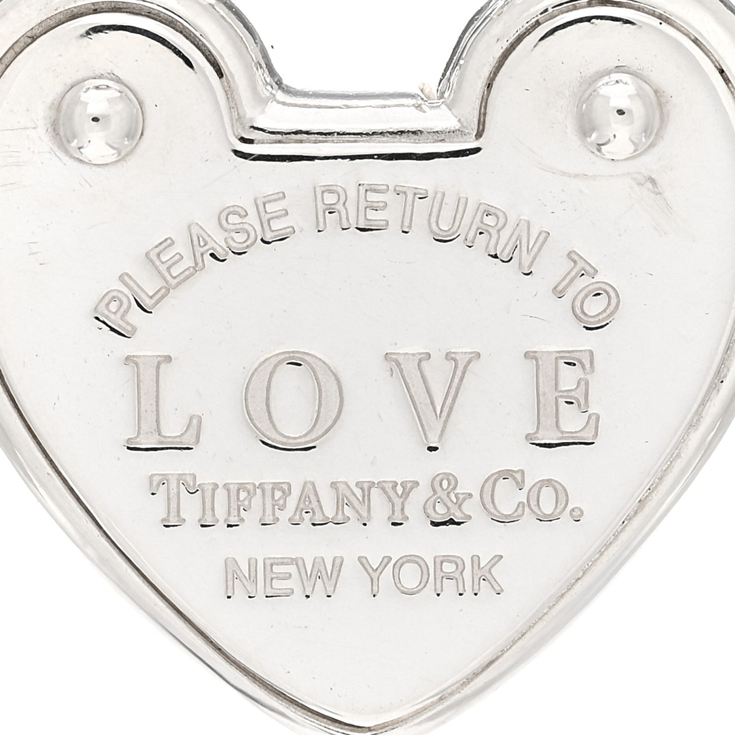 Sterling Silver Return To Tiffany Love Heart Lock Pendant Necklace
