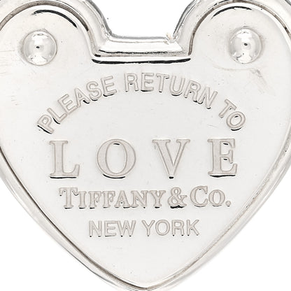 Tiffany Sterling Silver Return To Tiffany Love Heart Lock Pendant Necklace 4 of 4