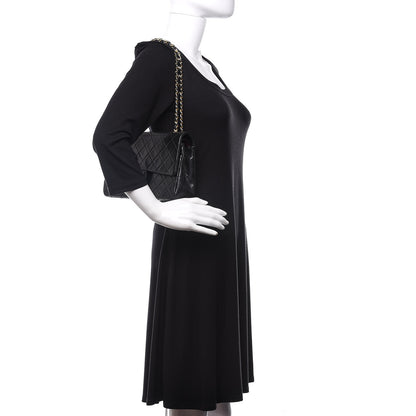 Chanel Lambskin Quilted Medium Double Flap Black 2 of 13