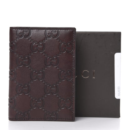 Gucci Guccissima Margaux Calfskin Avel Train Pass Card Case Chocolate 8 of 8