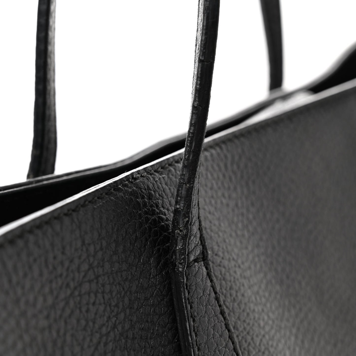 Pebbled Calfskin Medium Swing Tote Black