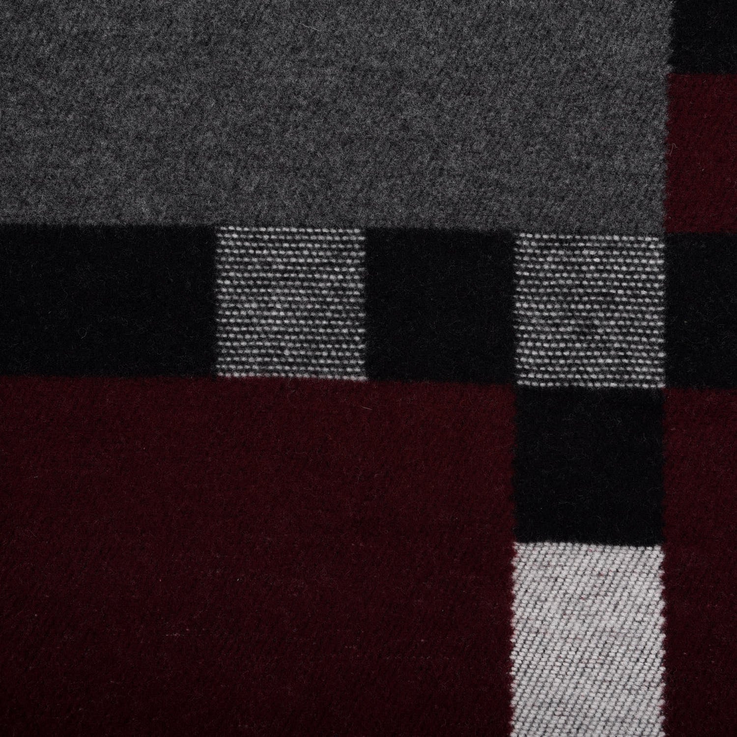 Burberry Wool Cashmere Mega Check Cape Scarf Scarf Navy 2 of 3
