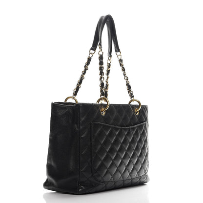 Chanel Caviar Quilted Grand Shopping Tote GST Black 3 of 12